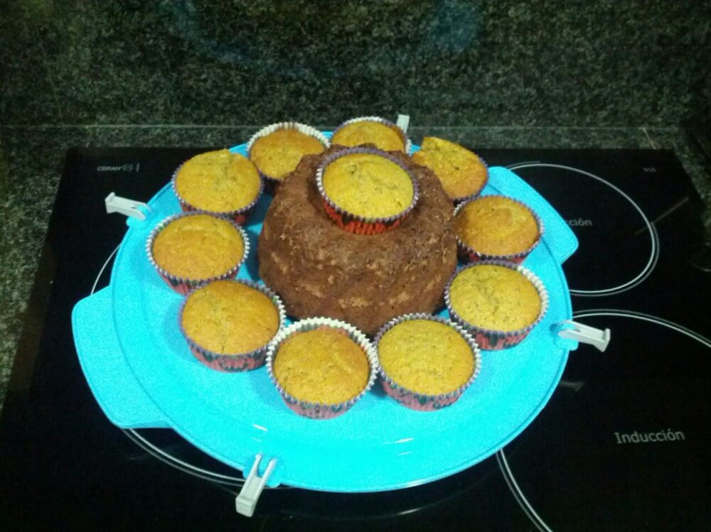 Magdalenas de té verde matcha