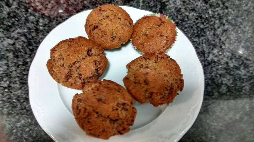 Muffins de turrón de chocolate