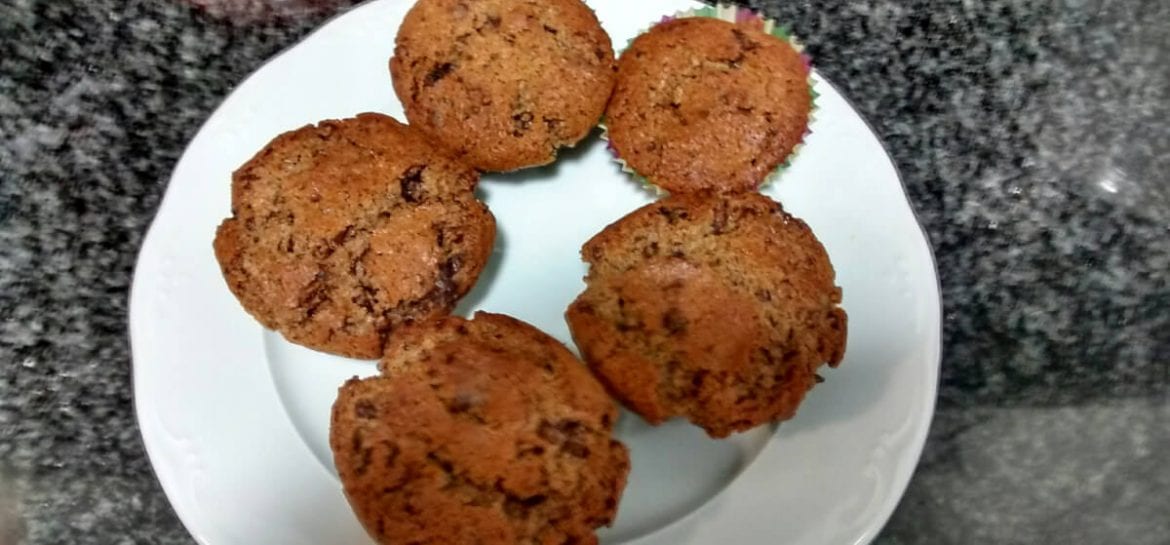 Muffins de turrón de chocolate