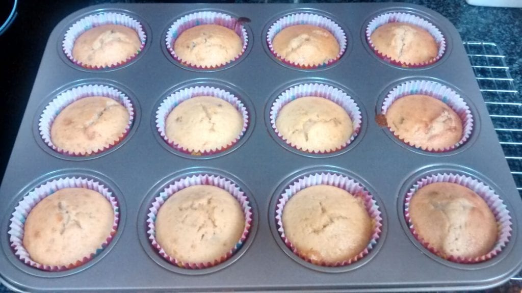 Cupcakes de sirope de arce y nueces