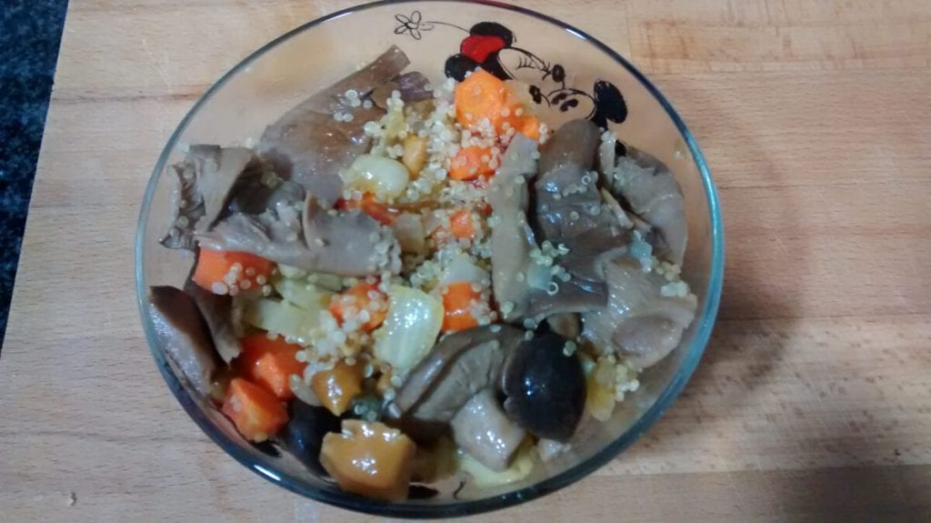 Quinoa con setas
