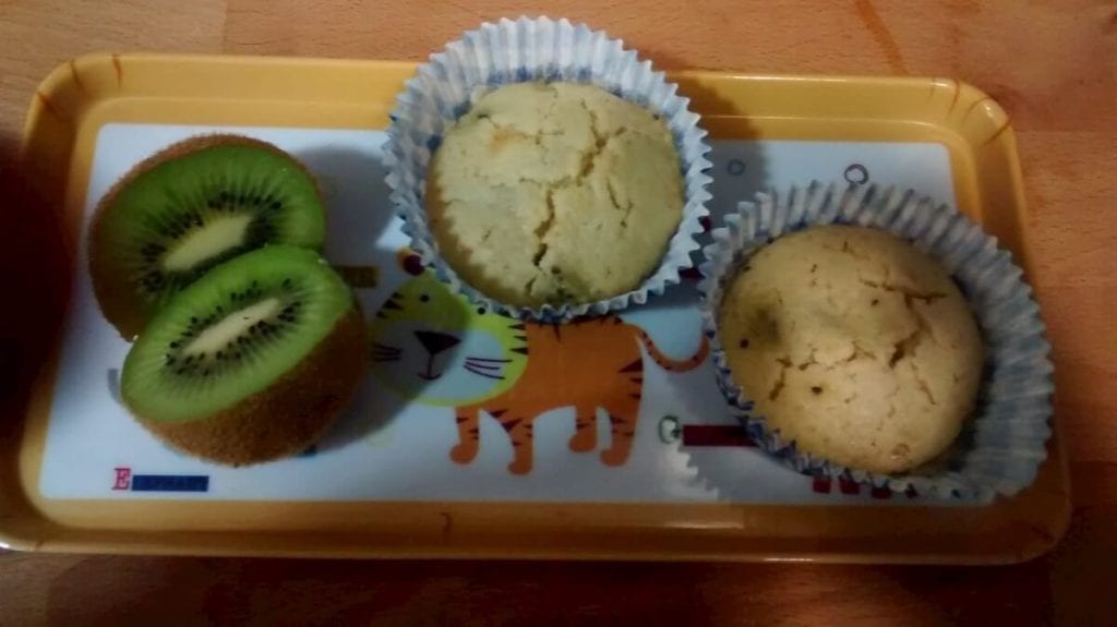 Muffins veganos de kiwi