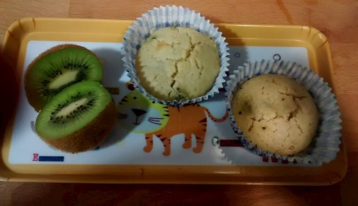 Muffins veganos de kiwi