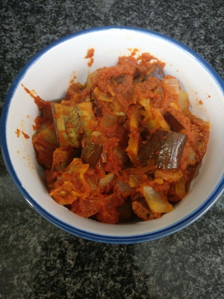 Pisto moruno de berenjenas