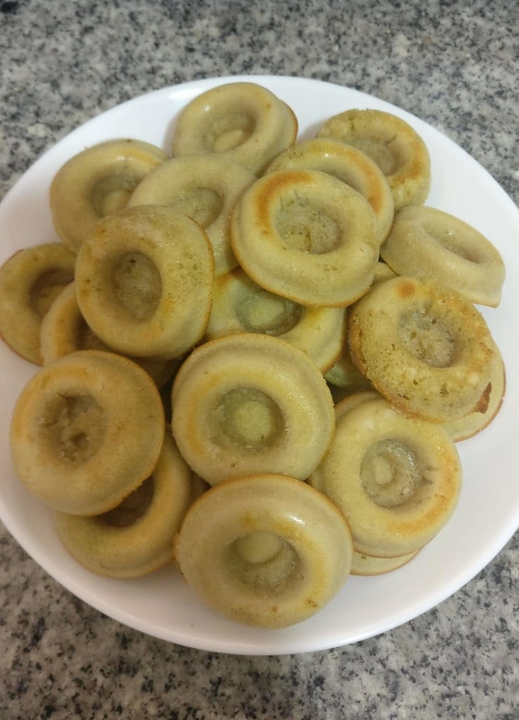 Minidonuts con té verde matcha