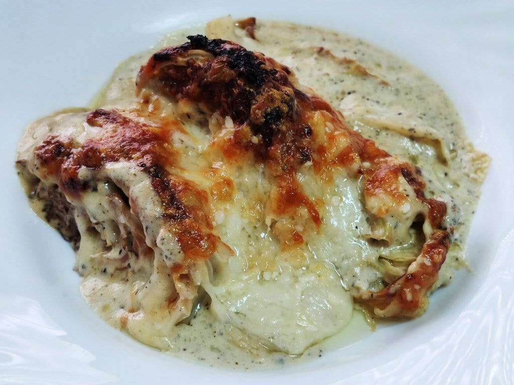 Gratinado de repollo con queso