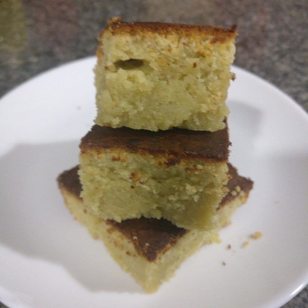 Blondie de té matcha