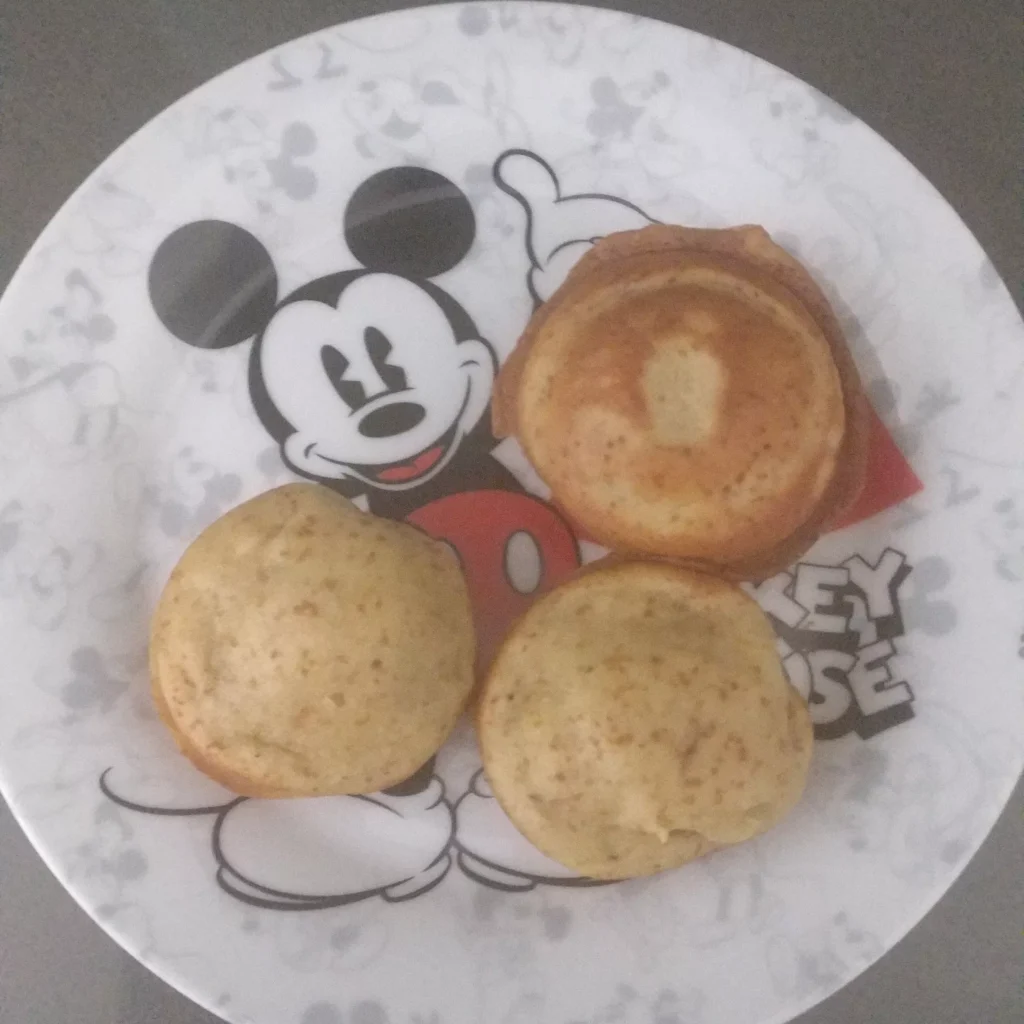 Cupcakes veganos de matcha en máquina