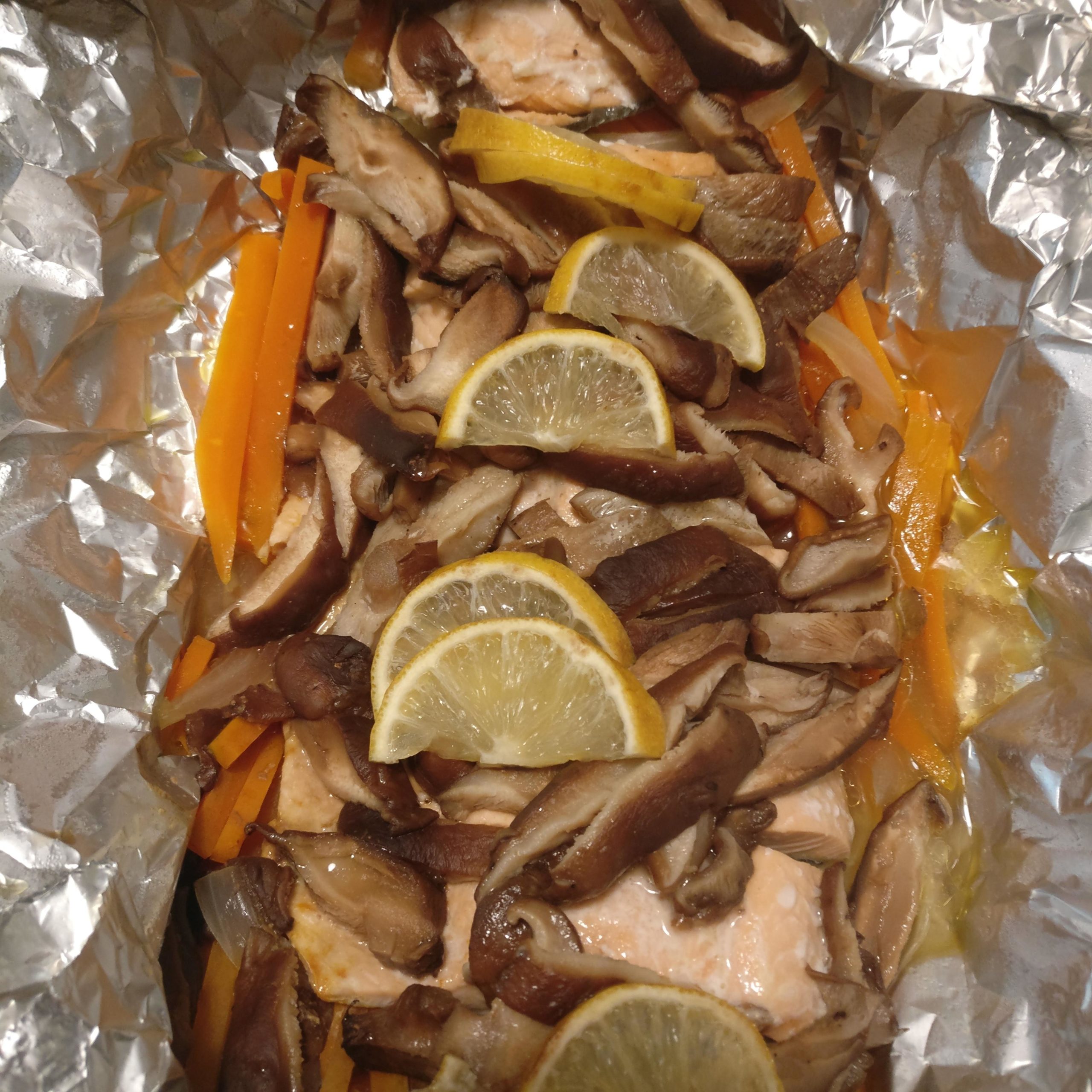 Salmón en papillote sin horno