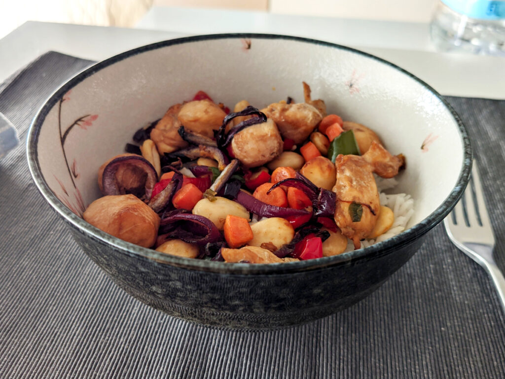 Pollo con verduras en ActiFry (freidora de aire)