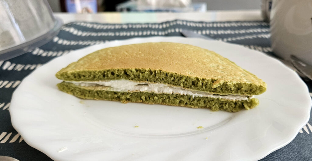 Pancakes de té matcha