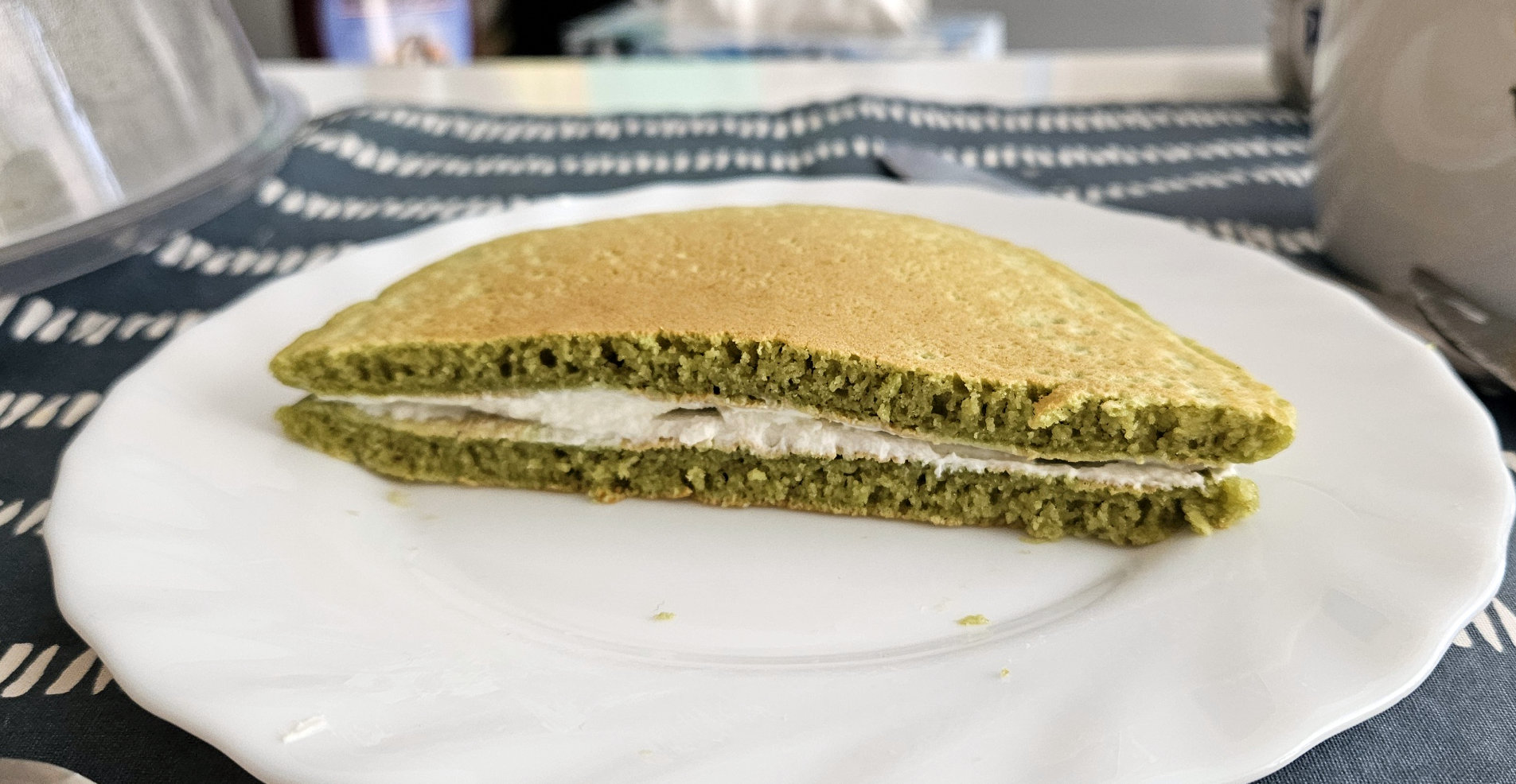 Pancakes de té matcha